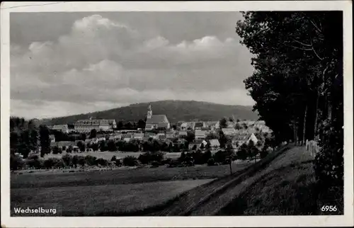 Ak Wechselburg in Sachsen, Panorama, Schloss, Kirche