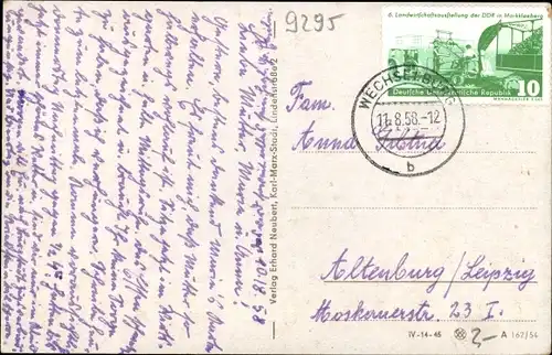 Ak Wechselburg in Sachsen, Panorama, Schloss, Kirche