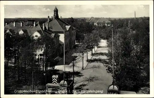 Ak Königsbrück in der Oberlausitz, Truppenübungsplatz, Haupteingang