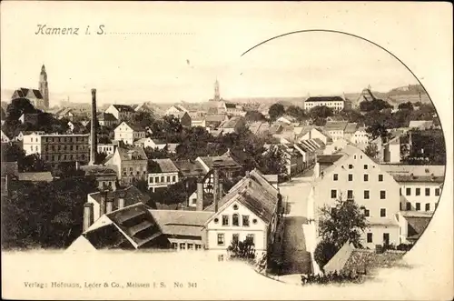 Ak Kamenz in Sachsen, Panorama, Kirche