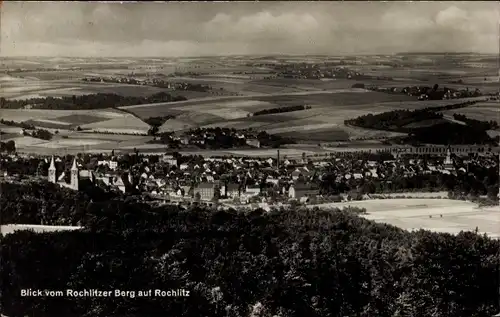 Ak Rochlitz an der Mulde, Blick vom Rochlitzer Berg auf Rochlitz