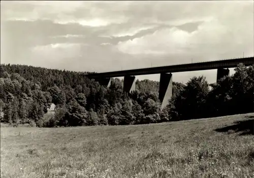 Ak Nossen, Autobahnbrücke, Panorama