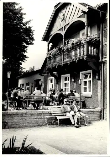 Ak Steina in Sachsen, Am Schwedenstein, Terrasse
