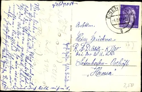 Ak Eisenach Thüringen, Teilansicht mit Wartburg