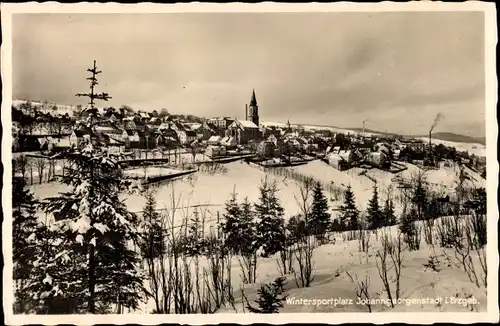 Ak Johanngeorgenstadt im Erzgebirge, Winterpanorama