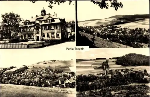 Ak Pöhla Schwarzenberg im Erzgebirge, Teilansicht, Panorama