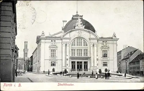 Ak Fürth in Mittelfranken Bayern, Stadttheater