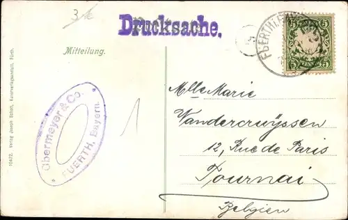 Ak Fürth in Mittelfranken Bayern, Stadttheater