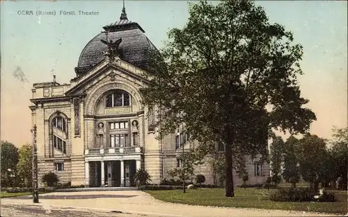 Ak Gera in Thüringen, Fürstl. Theater