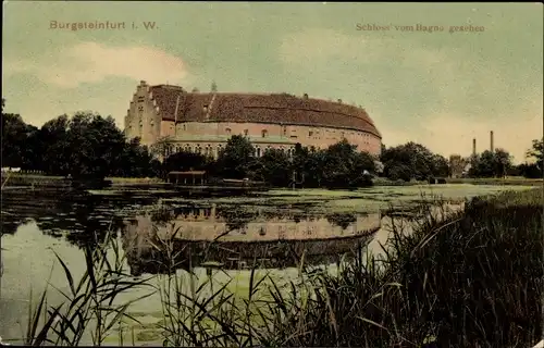 Ak Burgsteinfurt Steinfurt im Münsterland, Schloss vom Bagno gesehen