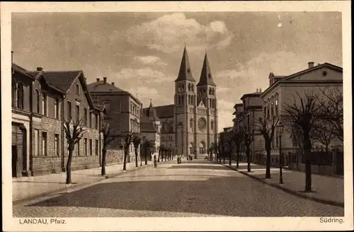 Ak Landau in der Pfalz, Südring, Kirche
