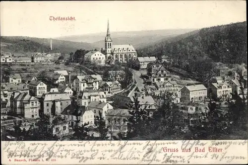 Ak Bad Elster im Vogtland, Teilansicht, Kirche