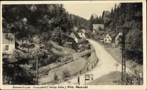 Foto Ak Räumicht Saupsdorf Sebnitz in Sachsen, Straßenpartie