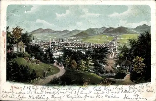 Ak Zittau in Sachsen, Totalansicht