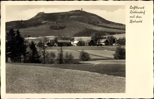 Ak Lückendorf Oybin Oberlausitz, Teilansicht mit dem Hochwald, Zittauer Gebirge