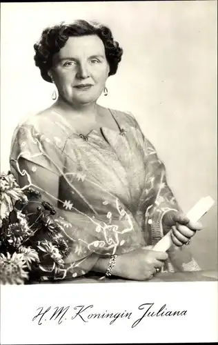 Ak Adel Niederlande, H. M. Königin Juliana 1957