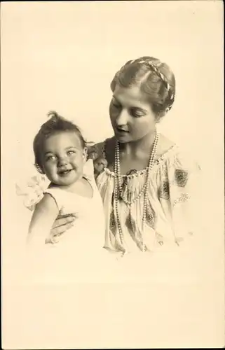 Ak SAR Madame le Comtesse de Paris, SAR le Prince Francois de France