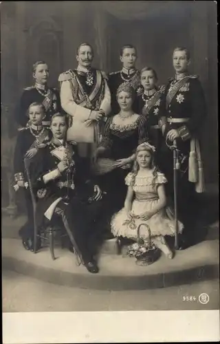 Ak Das deutsche Kaiserhaus, Kaiser Wilhelm II., Kaiserin Auguste Viktoria, NPG 9584