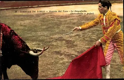 Ak Stierkampf, Corrida de Toros, Muerto del Toro