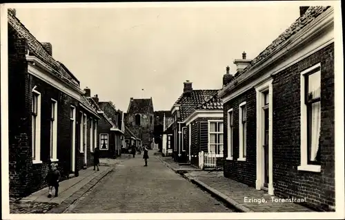 Ak Ezinge Groningen, Torenstraat, Wohnhäuser