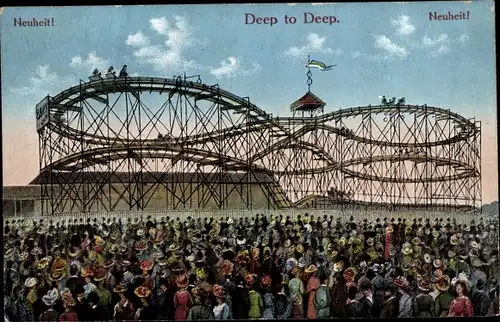 Ak Hugo Haase's Deep to Deep, Achterbahn