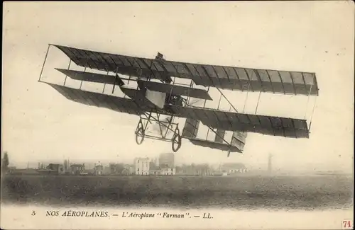 Ak Nos Aéroplanes, L'Aéroplane Farman, Doppeldecker