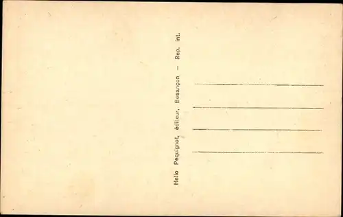 Ak Besançon Doubs, Fliegeraufnahme vom Ort