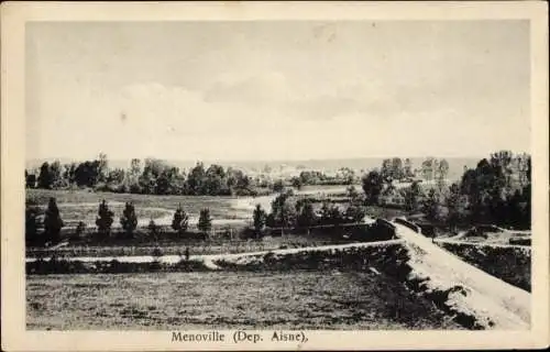 Ak Menoville Aisne, Vue générale