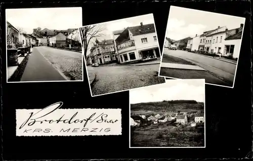Ak Brotdorf Merzig an der Saar, Straßenpartie, Teilansicht