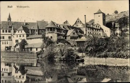 Ak Schwäbisch Hall in Württemberg, Weilerpartie