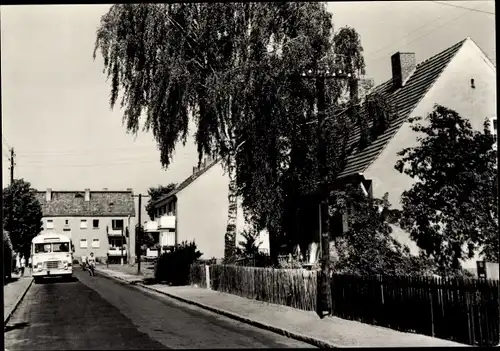 Ak Blankenfelde Mahlow Teltow Fläming, Blick in Ethel und Julius Rosenbergstraße, Bus