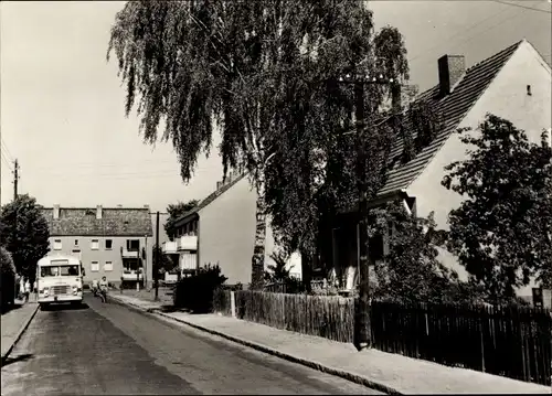 Ak Blankenfelde Mahlow Teltow Fläming, Blick in Ethel und Julius Rosenbergstraße, Bus