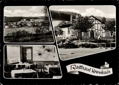 Ak Krombach Kreuztal in Westfalen, Rasthaus, Ort