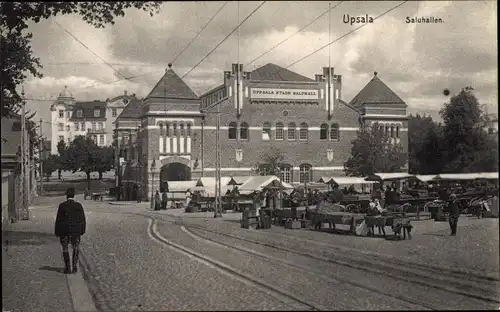 Ak Upsala Uppsala Schweden, Saluhallen