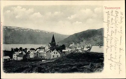 Ak Vossevangen Norwegen, Gesamtansicht