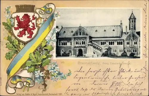 Präge Wappen Ak Braunschweig in Niedersachsen, Burg Dankwarderode