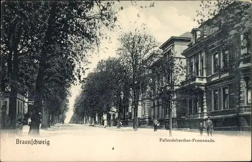 Ak Braunschweig in Niedersachsen, Blick auf den Fallerslebertor Promenade