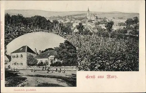 Ak Marz Burgenland Österreich, Blick auf den Ort