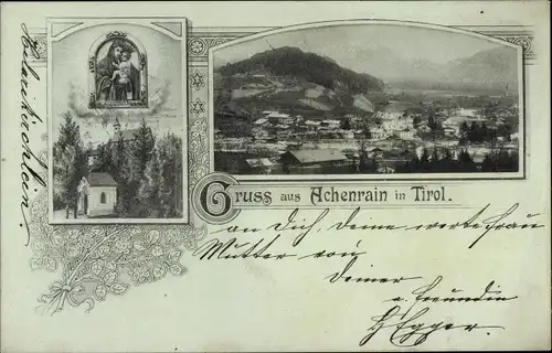 Ak Achenrain Kramsach in Tirol, Blick auf den Ort, Kapelle