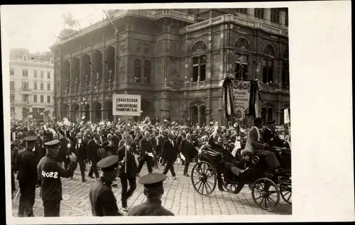 Foto Ak Wien, 19. Sängerbundesfest 1928, Festumzug