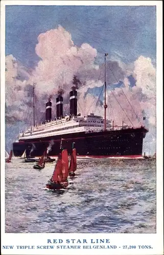 Ak Red Star Line, Dampfer Belgenland