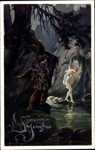 Künstler Ak Pinggera, Heinz, Deutsche Sagen und Märchen, Die Schwanen Jungfrau