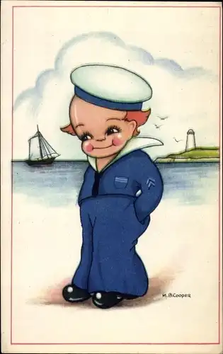 Künstler Ak Cooper, M. B., Seemann am Meer, Matrose