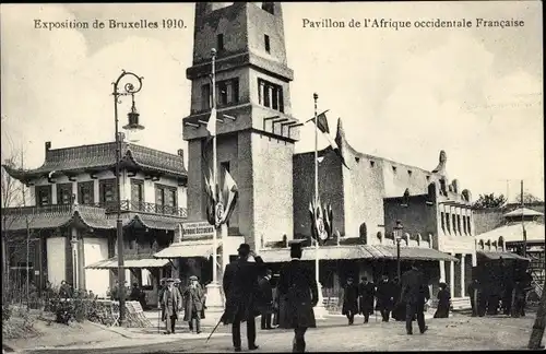 Ak Bruxelles Brüssel, Exposition 1910, Pavillon de l'Afrique occidentale Francaise