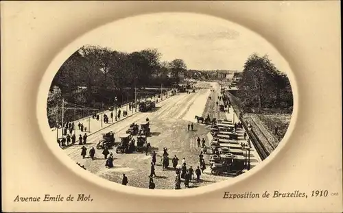 Passepartout Ak Bruxelles Brüssel, Exposition 1910, Avenue Emile de Mot