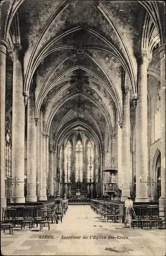 Ak Liège Lüttich Wallonien, Interieur de l'Eglise St-Croix