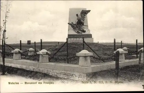 Ak Waterloo Wallonisch Brabant, Monument des Francais