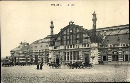 Ak Mechelen Mecheln Malines Flandern Antwerpen, la Gare