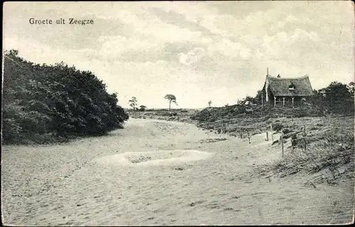 Ak Zeegse Drenthe, Strandweg, Haus