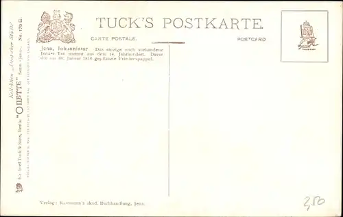 Künstler Ak Thomas, Paul, Jena, Johannistor, Passanten, Tuck 179 B